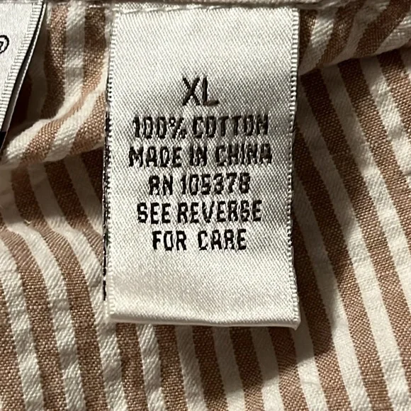 Vintage Brownstone Studio short sleeve, striped, button down dress Size XL - Picture 7 of 8